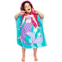 Florica Algodón Niños Niñas Encantador Ponchos Encapuchados Baño Toalla de Baño (Sirena)